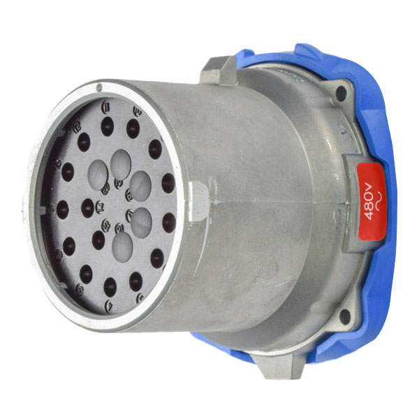 17-68141 - DN20c INLET METAL SIZE 5 IP 54/55 14P+G 15A 480 VAC/130 VDC 60 Hz